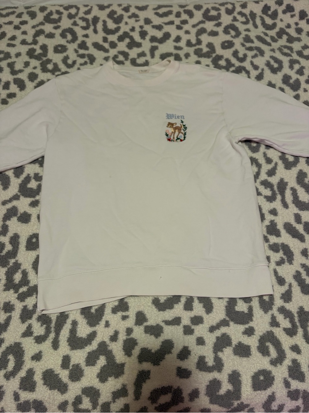 Brandy Melville Light Pink Wien Crewneck Sweatshirt - Picture 1 of 2